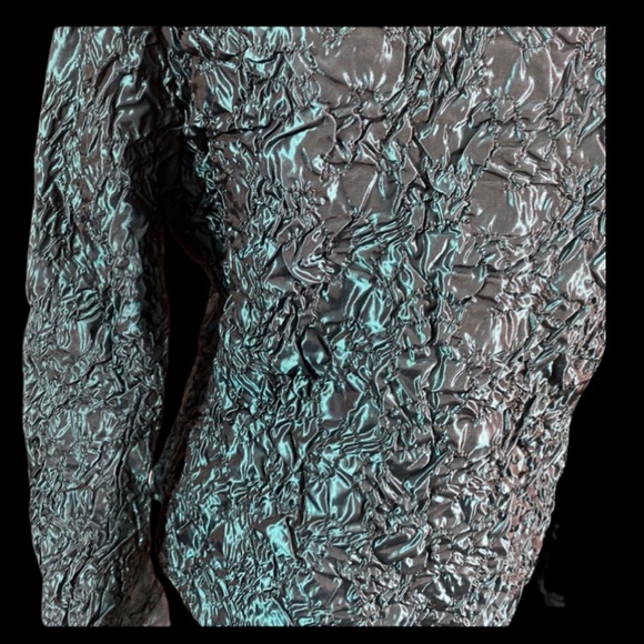 JS Collection Byron Down Shirt Top Blue-Green SZ14 - Picture 7 of 8